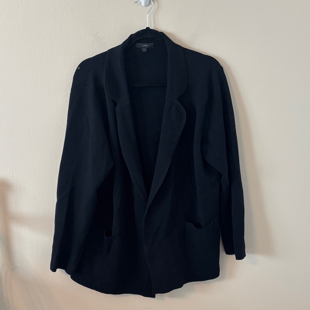 J. Crew Eloise Cotton/Merino Wool Blend Sweater Blazer
